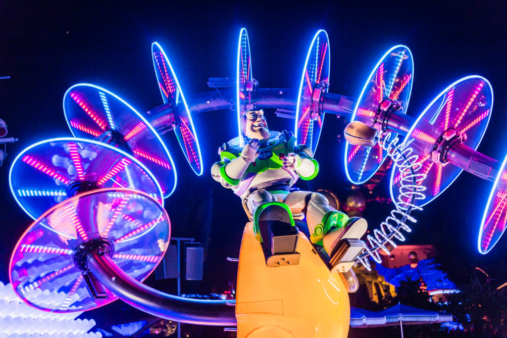 Photo of Buzz Lightyear during the Disneyland Night Parade in Los Angeles, Californie, USA